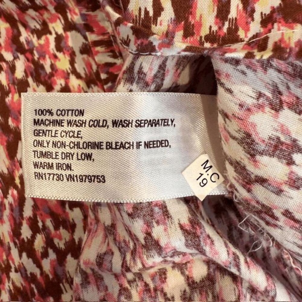 Universal Thread Pink Brown Print Elbow Puff Sleeve Ruched Mini Dress Size 6 - Picture 7 of 13